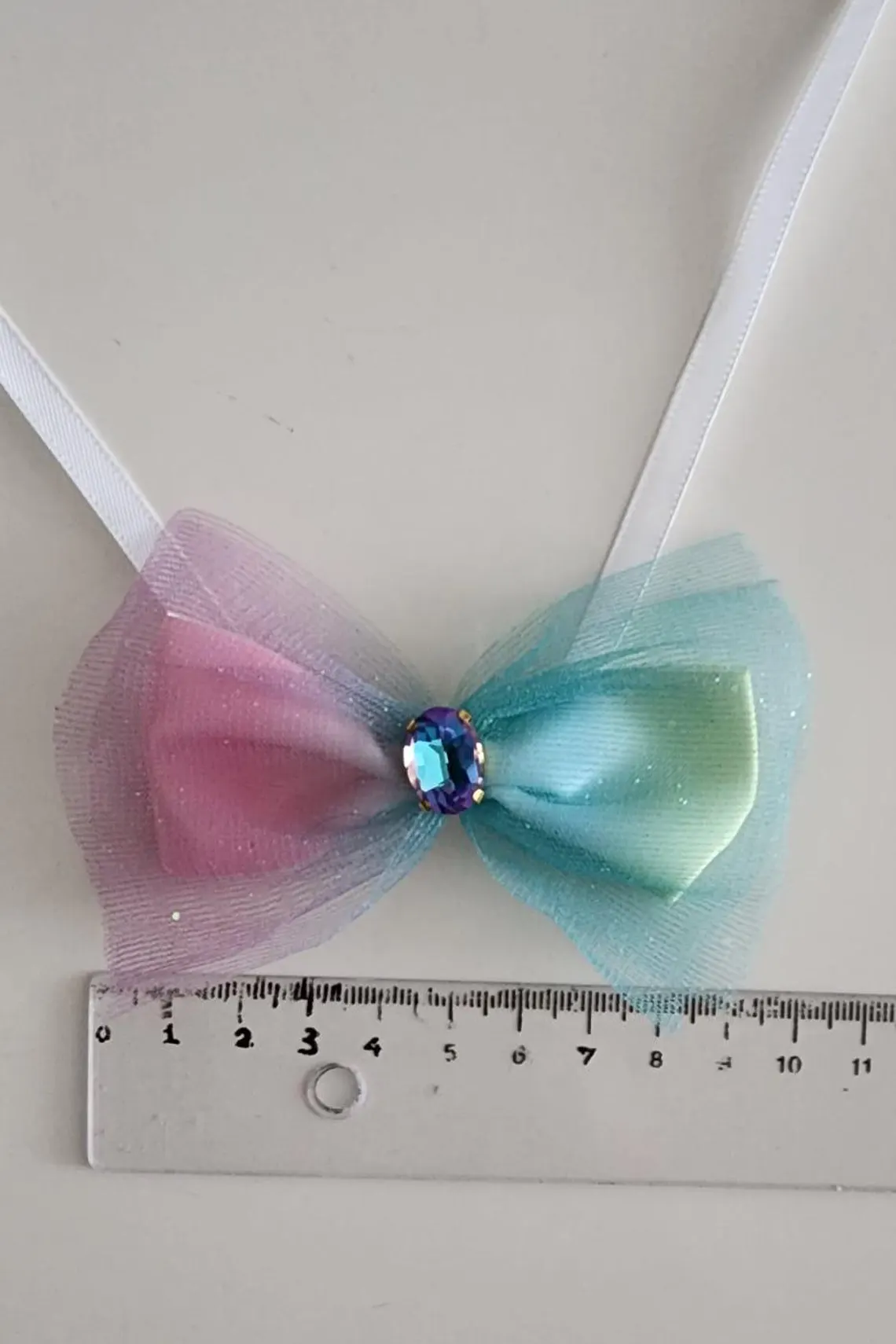 Cat Bow Tie | Elegant Bow Tie and Fancy Collar for Cats | Stylish Pet Accessories | Glitter tulle - Image 2