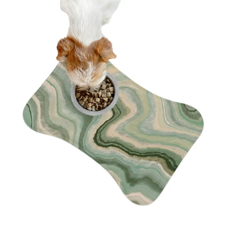Agate Green Natural Pet Food Mat - Image 2