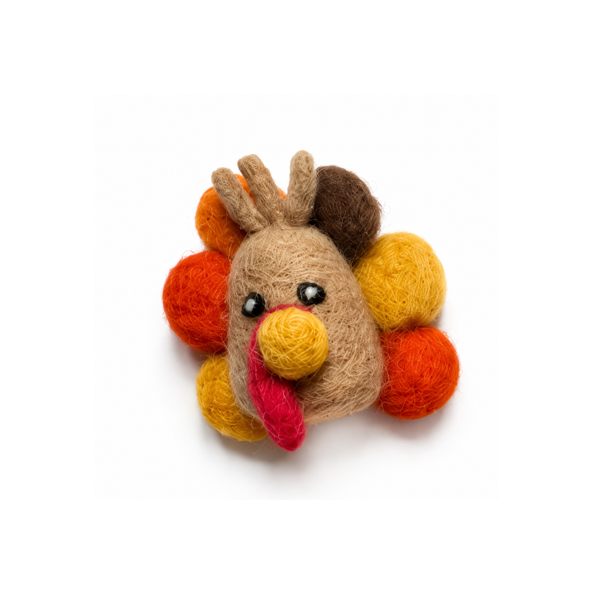 Felt Pumpkin and/or Turkey Toys - Needle Felted Fall Toy - Sold Individually Thanksgiving Montessori Play Cat Nip Playtime - Catnip Kicker - Image 12