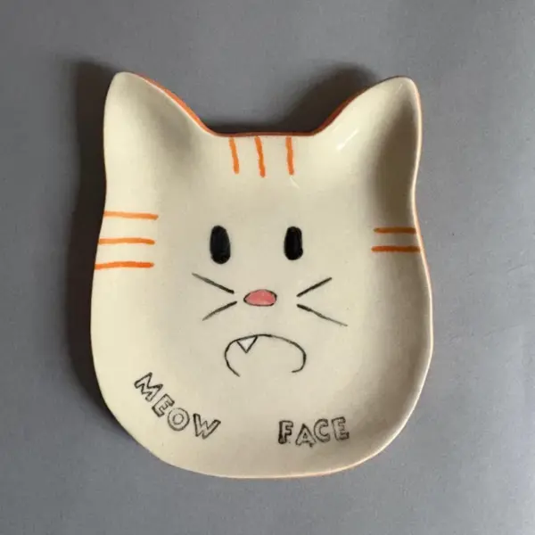 Handmade Ceramic Cat Dish