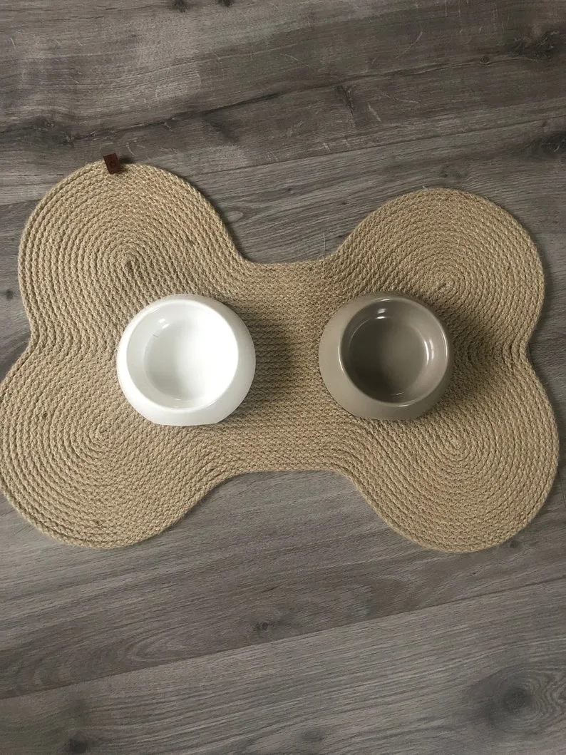 Handmade Jute Dog Place Mat - Image 2