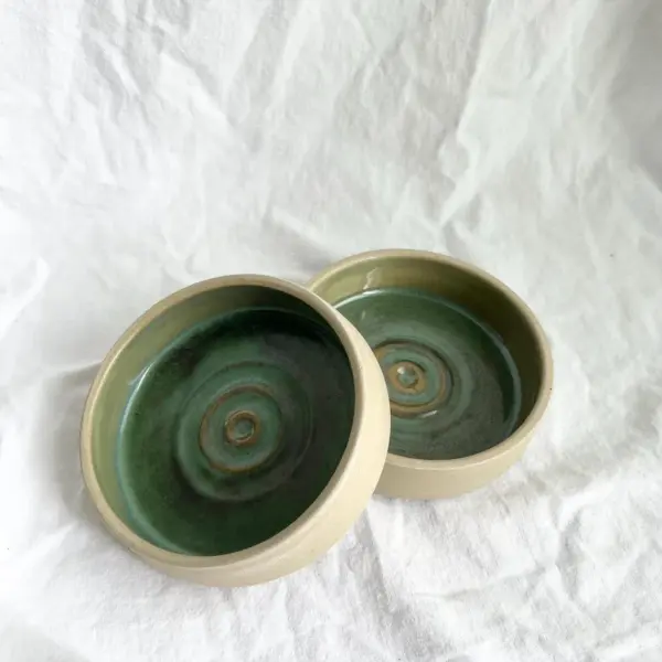 Handmade ceramic pet bowls - 2 Pieces