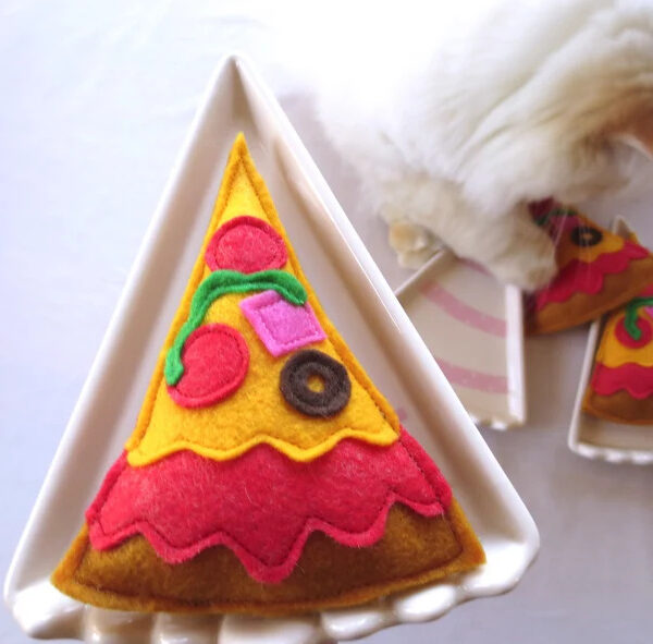 Cat toys Catnip Pizza Catnip toy for cat gift for cat lover organic catnip toy unique cat toy cute cat toy handmade felt cat toy birthday