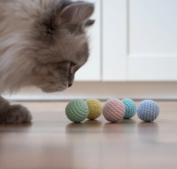 Catnip Ball cat toy, Pastel balls, catnip cat toy, set of cat toys, cute cat toy, toy with catnip, toys for cats, best cat toy, valerian toy